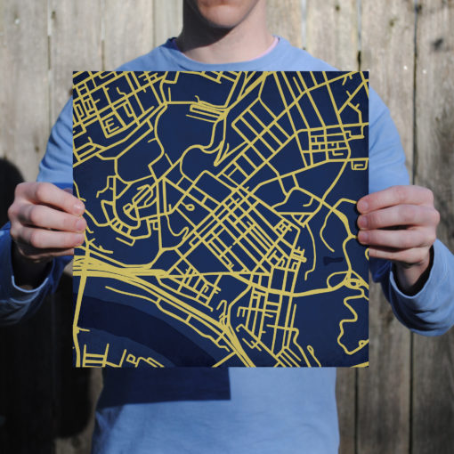 University of Pittsburgh Campus Map Art by City Prints - Image 3