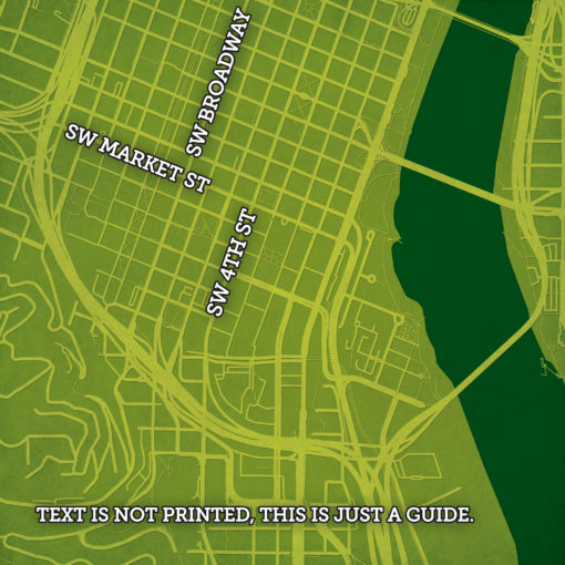 Portland State University Campus Map Art by City Prints - Image 2