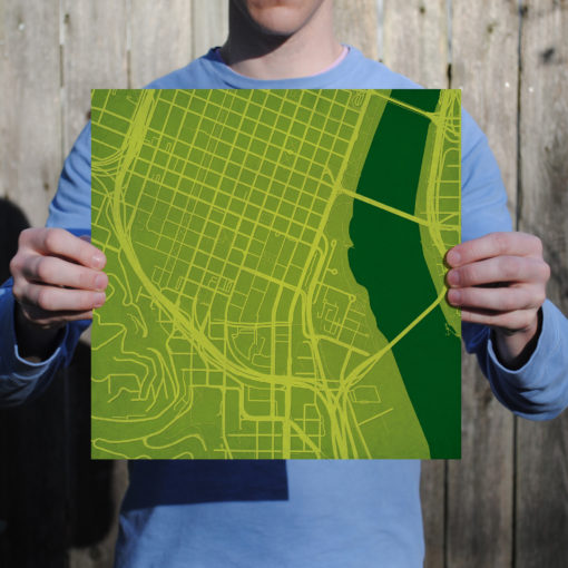 Portland State University Campus Map Art by City Prints - Image 3