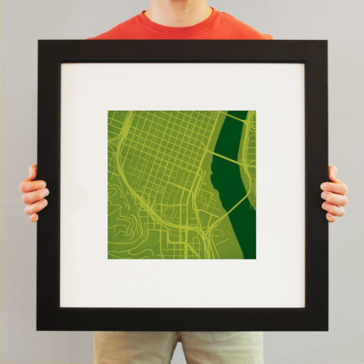 Portland State University Campus Map Art by City Prints - Image 4