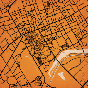 Princeton University Campus Map Art by City Prints