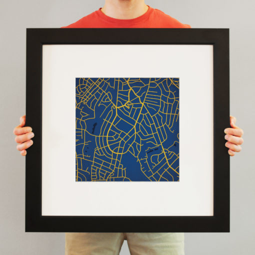 Queens University of Charlotte Campus Map Art by City Prints - Image 4