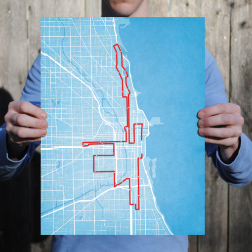 Chicago Marathon Course Map Art by City Prints - Image 2