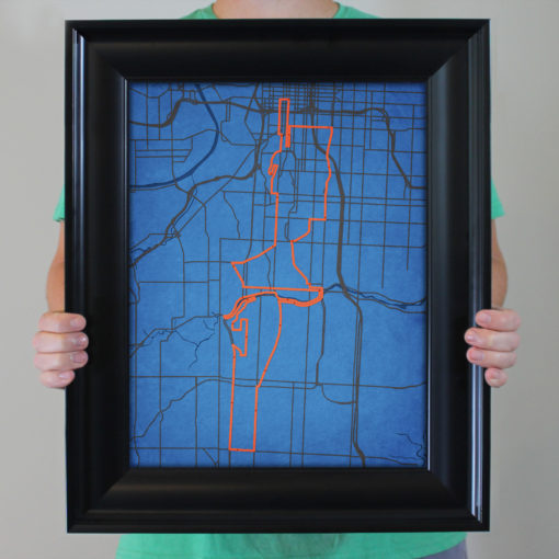 Waddell & Reed Kansas City Marathon Course Map Art by City Prints - Image 4