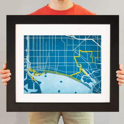 Long Beach International City Bank Marathon Course Map Art by City Prints - Image 3