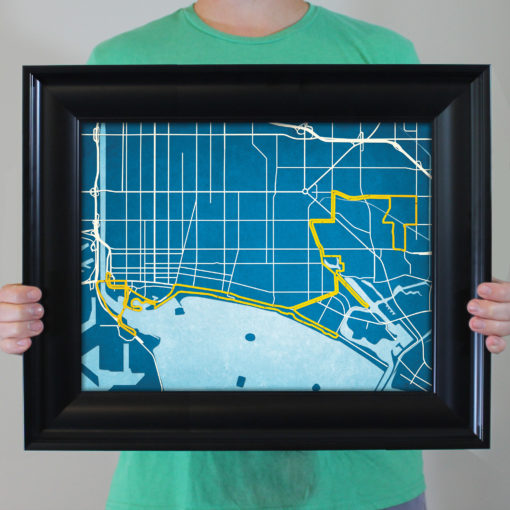 Long Beach International City Bank Marathon Course Map Art by City Prints - Image 4