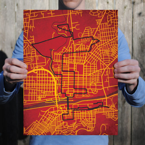 Runner's World Half Marathon Course Map Art by City Prints - Image 2