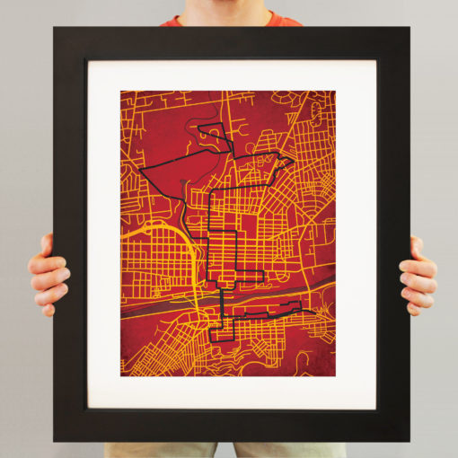Runner's World Half Marathon Course Map Art by City Prints - Image 3