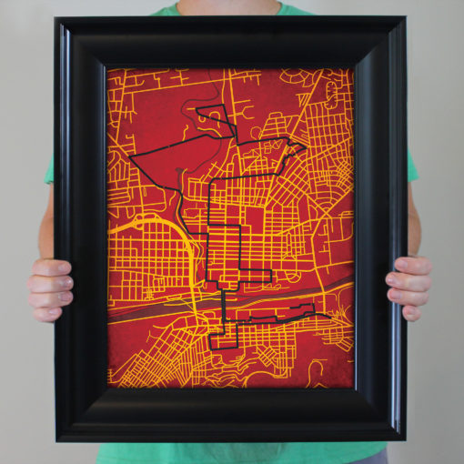 Runner's World Half Marathon Course Map Art by City Prints - Image 4