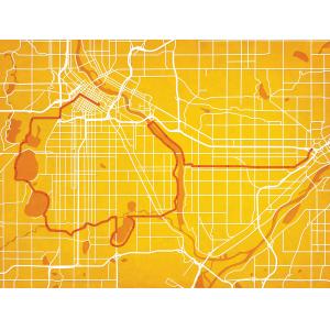 Medtronic Twin Cities Marathon Course Map Art by City Prints