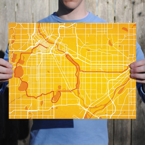 Medtronic Twin Cities Marathon Course Map Art by City Prints - Image 2