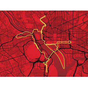 Marine Corps Marathon Course Map Art by City Prints