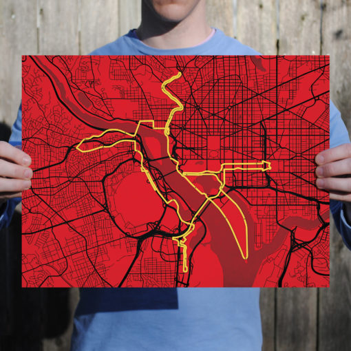 Marine Corps Marathon Course Map Art by City Prints - Image 2
