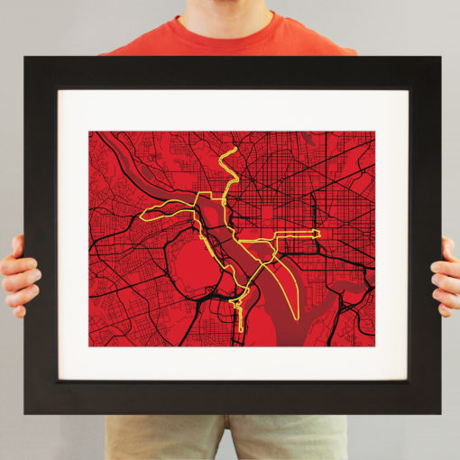 Marine Corps Marathon Course Map Art by City Prints - Image 3