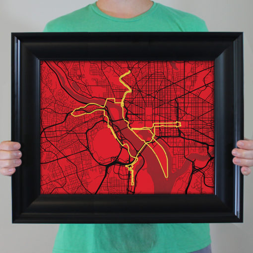 Marine Corps Marathon Course Map Art by City Prints - Image 4