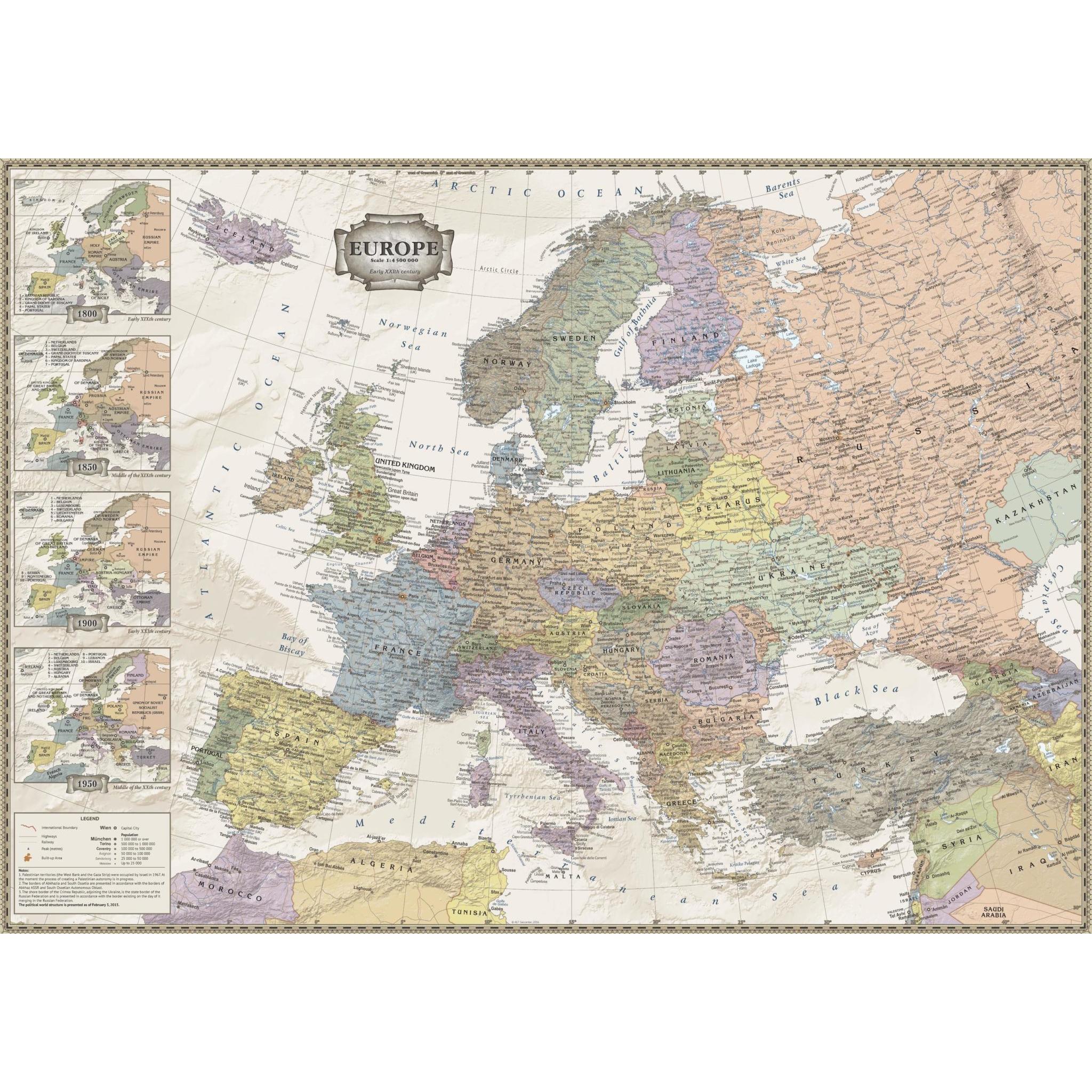 Wall Map Of Europe Map Of Western Hemisphere