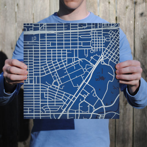 Rice University Campus Map Art by City Prints - Image 3