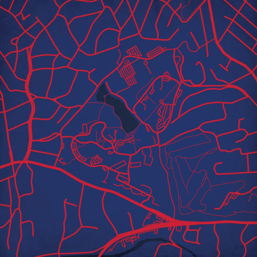 University of Richmond Campus Map Art by City Prints