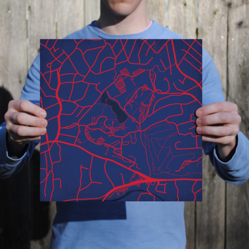 University of Richmond Campus Map Art by City Prints - Image 3