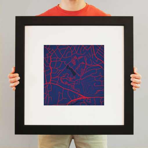 University of Richmond Campus Map Art by City Prints - Image 4