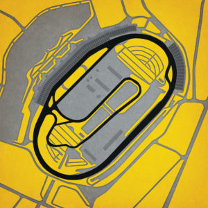 Atlanta Motor Speedway Map Art by City Prints