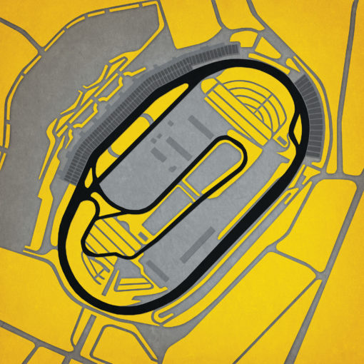 Atlanta Motor Speedway Map Art by City Prints