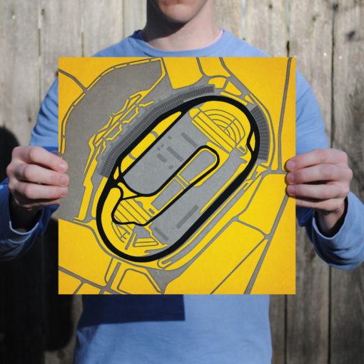 Atlanta Motor Speedway Map Art by City Prints - Image 2