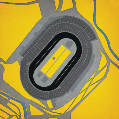 Bristol Motor Speedway Map Art by City Prints