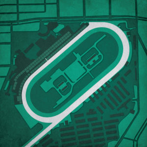Churchill Downs Map Art by City Prints