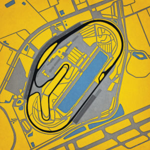 Daytona International Speedway Map Art by City Prints