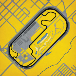 Indianapolis Motor Speedway Map Art by City Prints