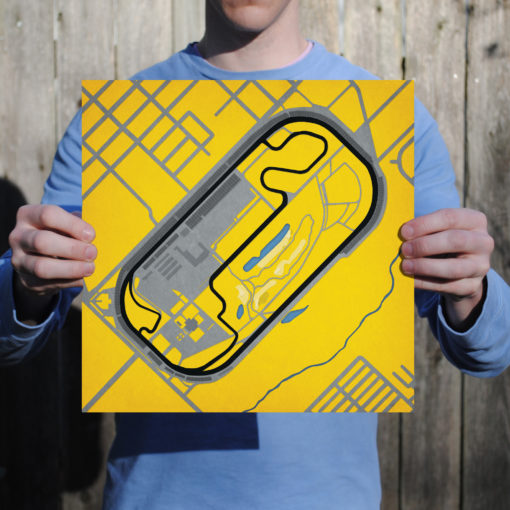 Indianapolis Motor Speedway Map Art by City Prints - Image 2