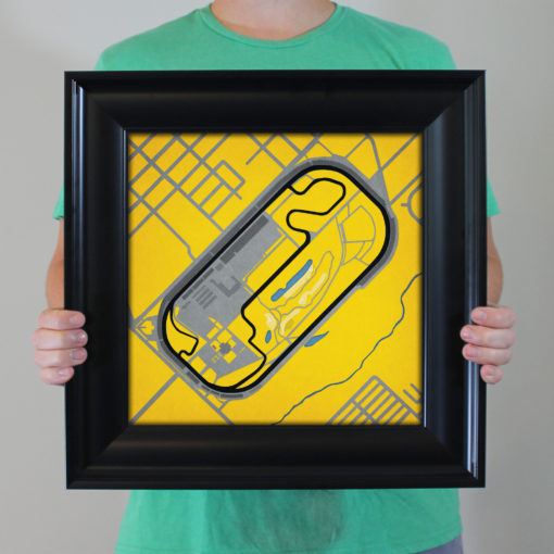 Indianapolis Motor Speedway Map Art by City Prints - Image 4