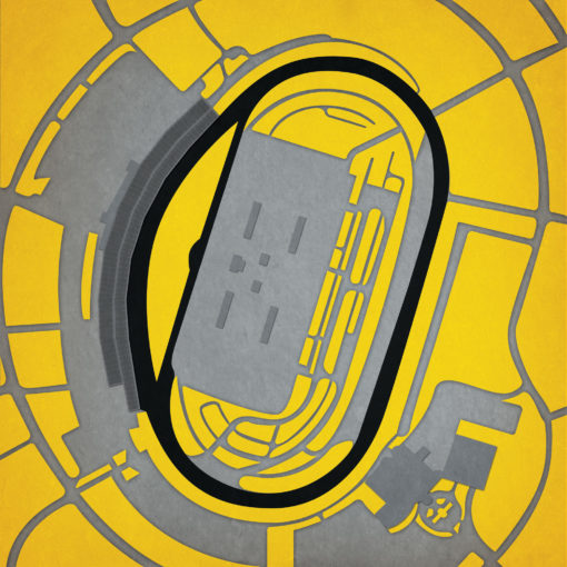 Kansas Speedway Map Art by City Prints