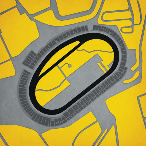 Richmond International Raceway Map Art by City Prints