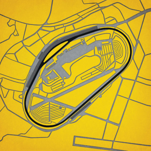 Talladega Superspeedway Map Art by City Prints