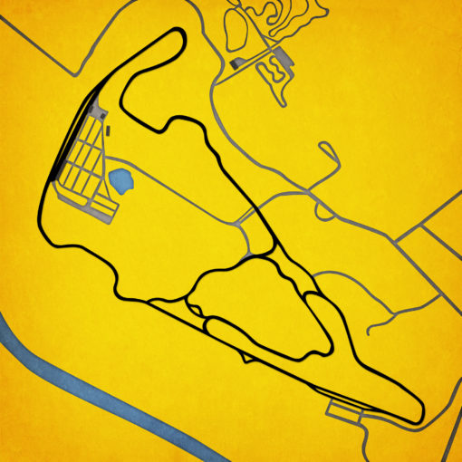 Virginia International Raceway Map Art by City Prints