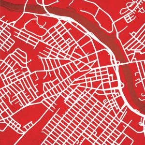 Rutgers, The State University of New Jersey Campus Map Art by City Prints