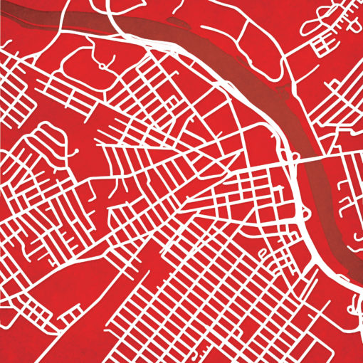 Rutgers, The State University of New Jersey Campus Map Art by City Prints