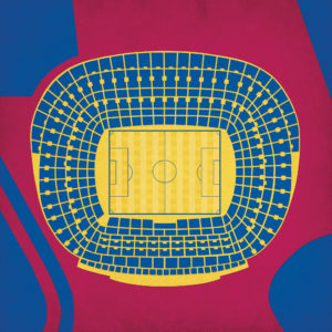 Camp Nou Map Art by City Prints