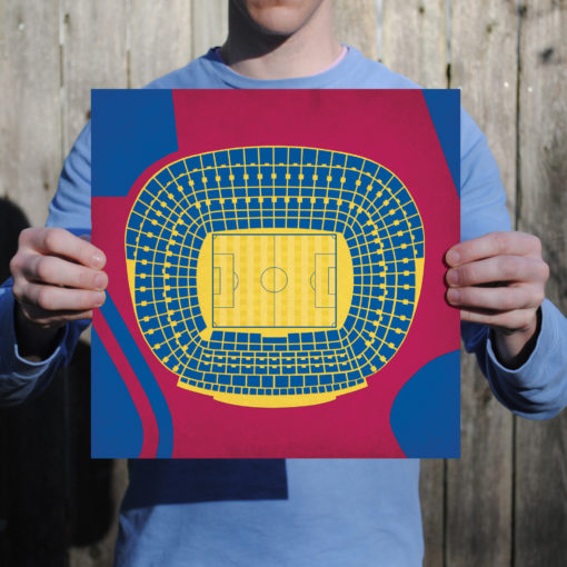 Camp Nou Map Art by City Prints - Image 2
