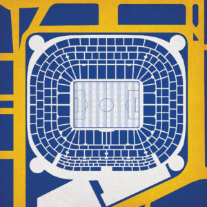 Santiago Bernabeu Map Art by City Prints