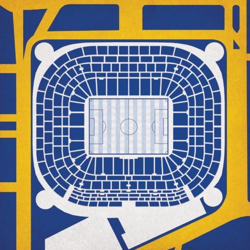 Santiago Bernabeu Map Art by City Prints