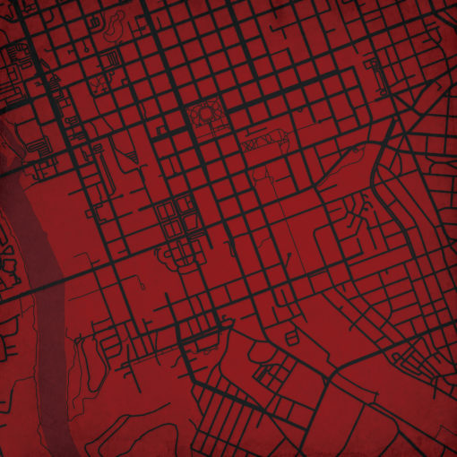 University of South Carolina Campus Map Art by City Prints