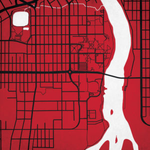 St. Cloud State University Campus Map Art by City Prints
