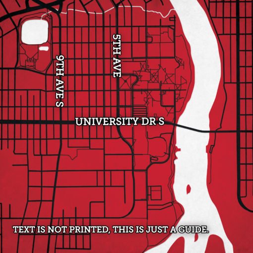 St. Cloud State University Campus Map Art by City Prints - Image 2