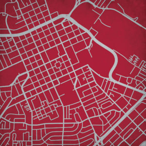 Santa Clara University Campus Map Art by City Prints