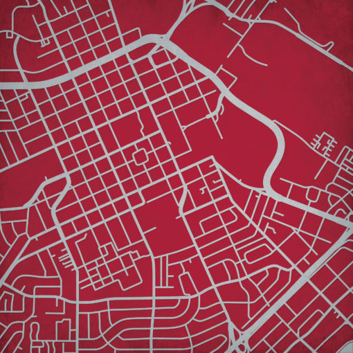 Santa Clara University Campus Map Art by City Prints