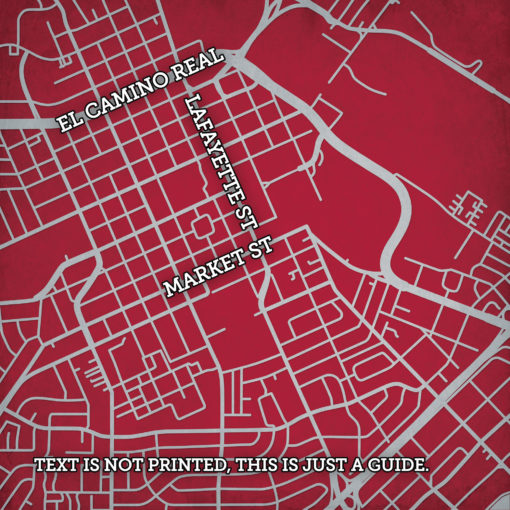 Santa Clara University Campus Map Art by City Prints - Image 2