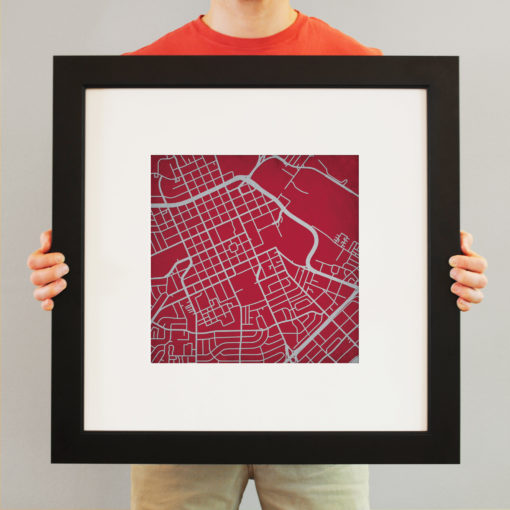 Santa Clara University Campus Map Art by City Prints - Image 4